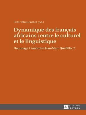 cover image of Dynamique des franҫais africains